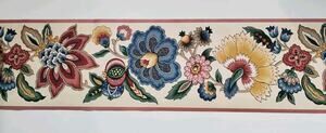 Williston Gardens Pre-pasted Decorative Wall Border - Floral Rose Color - 5 yds